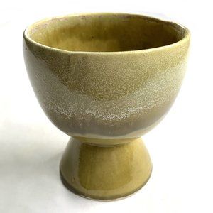 Mid Century Green Footed Vase